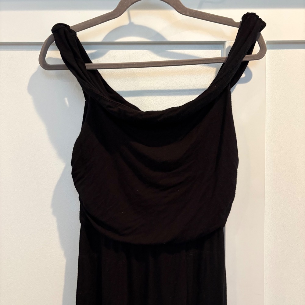 Free People FP Beach Kenna Black Off Shoulder Palazzo Jumpsuit Medium Resort - Picture 4 of 14